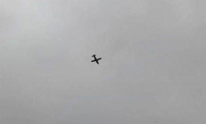 Tên lửa Ukraine bay qua tỉnh Bryansk, Nga ngày 21/10. Ảnh: RusVesna