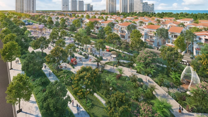 Nhà phố, biệt thự Casa thừa hưởng trọn vẹn tiện ích all in one của Blanca City. Ảnh phối cảnh: Sun Property