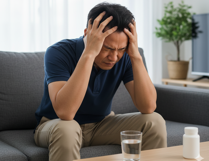 Thay đổi tâm trạng gây mệt mỏi, giảm năng lượng. Ảnh được tạo bởi AI