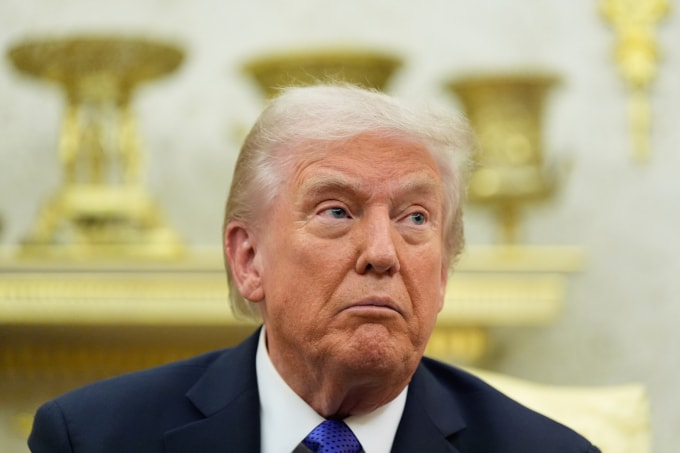 Tổng thống Mỹ Donald Trump tại Nhà Trắng ngày 22/10. Ảnh: AP