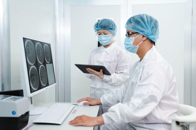 Phòng lab tại hệ thống IVF Phương Châu đạt chuẩn quốc tế RTAC & JCI. Ảnh: Bệnh viện cung cấp