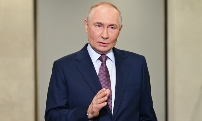 Tổng thống Nga Vladimir Putin trong cuộc họp báo tại Moskva ngày 23/10. Ảnh: RIA Novosti