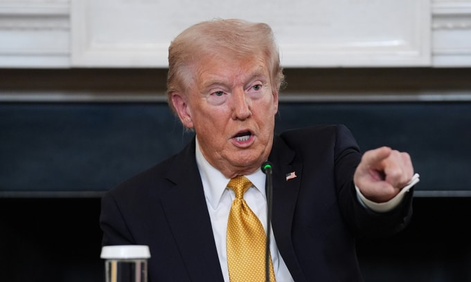 Tổng thống Mỹ Donald Trump tại Nhà Trắng ngày 23/10. Ảnh: AP