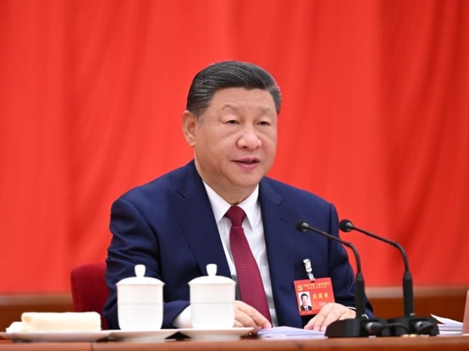 Ông Tập phát biểu tại Hội nghị Trung ương 4. Ảnh: Xinhua