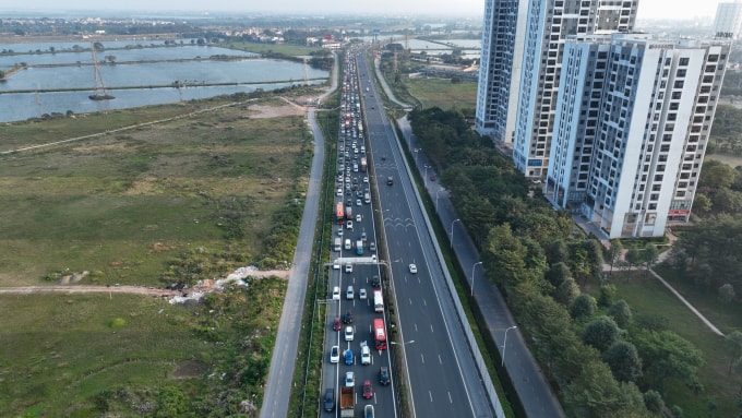 Đoạn đầu cao tốc Pháp Vân nối với vành đai 3 Hà Nội. Ảnh: Ngọc Thành