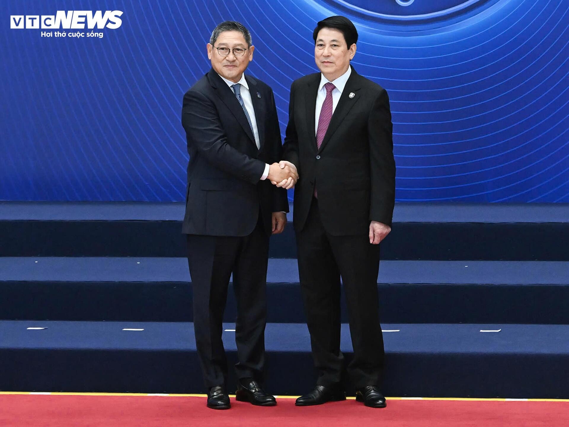 Chủ tịch nước Lương Cường đón lãnh đạo các nước dự Lễ mở ký Công ước Hà Nội - 3