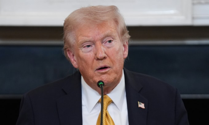 Tổng thống Mỹ Donald Trump tại Nhà Trắng ngày 23/10. Ảnh: AP