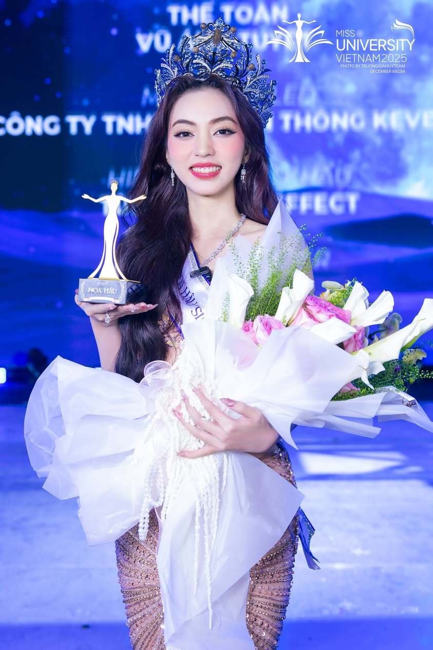 Hoàng Ngọc Như đăng quang Hoa hậu Sinh viên Việt Nam 2025.