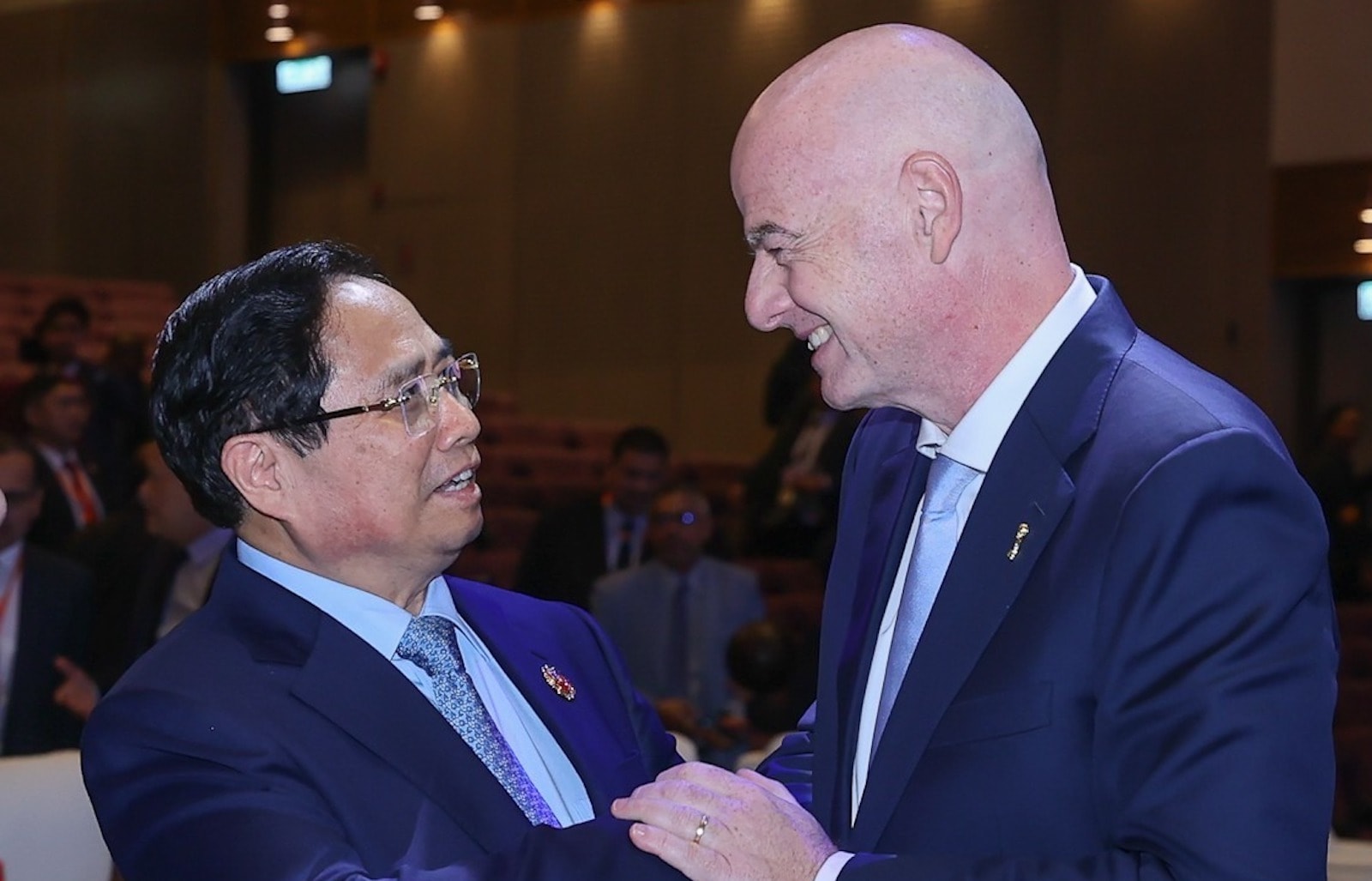 Thủ tướng Chính phủ Phạm Minh Chính đã gặp Chủ tịch FIFA Gianni Infantino.