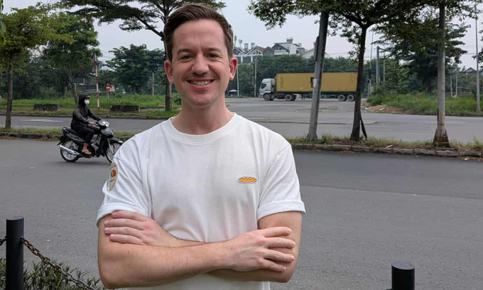 Harey Pughes Carry ở phường Tân Hưng, TP HCM, sáng 25/10. Ảnh: Nhân vật cung cấp