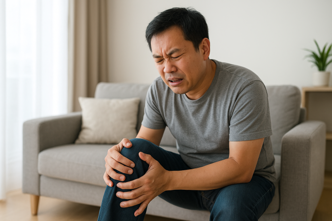 Thời tiết chuyển lạnh dễ gây đau khớp. Ảnh: AI
