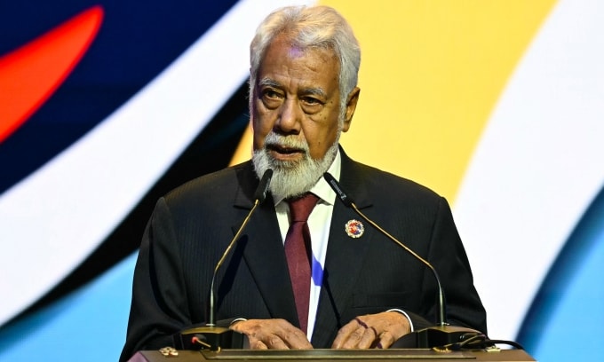 Thủ tướng Timor Leste Xanana Gusmao phát biểu tại hội nghị cấp cao ASEAN tại Kuala Lumpur, Malaysia, ngày 26/10. Ảnh: AFP