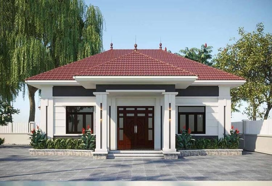 Mái ngói giúp thoát nước mưa nhanh. (Ảnh: Duraflex)