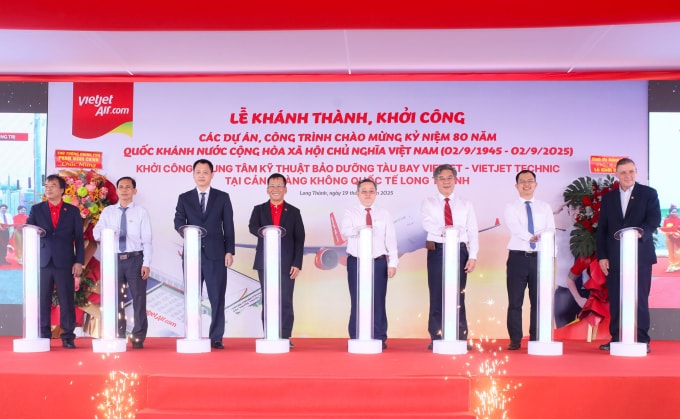 Lễ khởi công Trung tâm Kỹ thuật Bảo dưỡng Tàu bay tại Cảng Hàng không Quốc tế Long Thành. Ảnh: Tài Nguyễn
