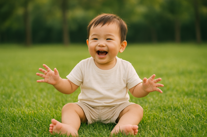 Trẻ tiếp xúc với ánh nắng mặt trời mỗi ngày góp phần ngăn còi xương. Ảnh: AI