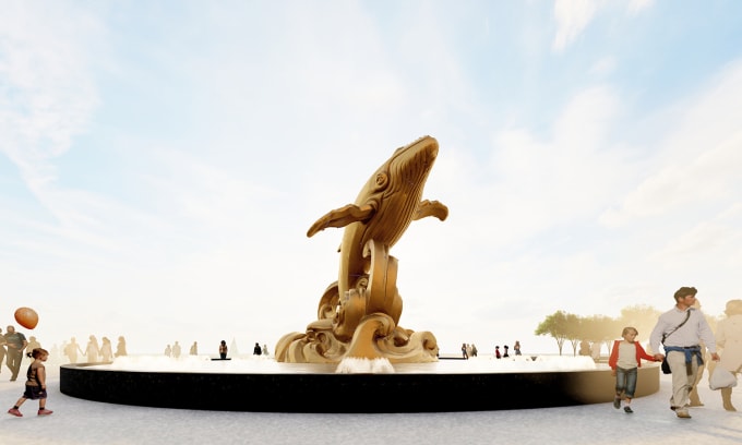 Phối cảnh biểu tượng Cá Ông. Ảnh: Ban quản lý dự án