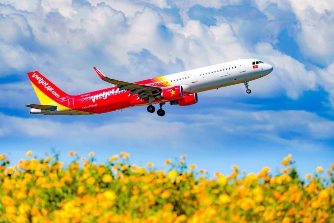 Tàu bay của Vietjet cất cánh. Ảnh: Tài Nguyễn