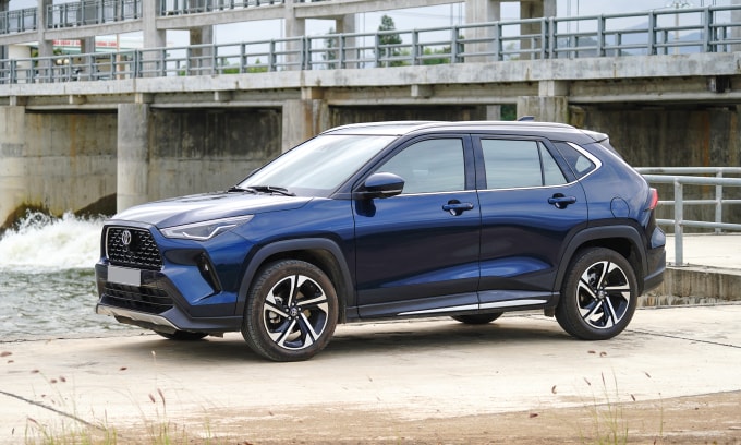 Một mẫu Yaris Cross lăn bánh tại Gia Lai. Ảnh: Phạm Trung