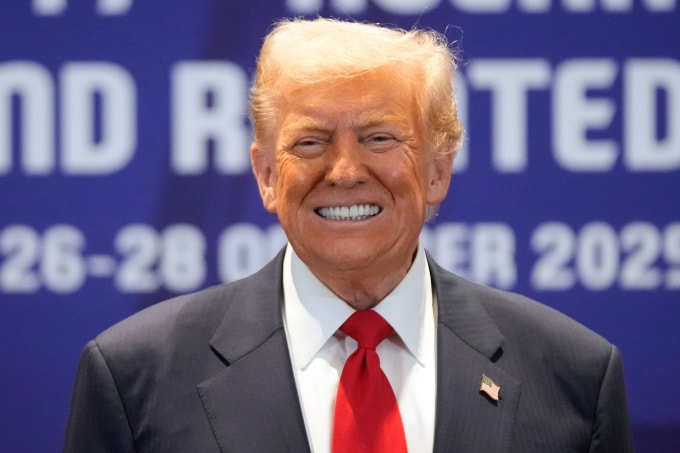 Tổng thống Mỹ Donald Trump tại Kuala Lumpur, Malaysia ngày 26/10. Ảnh: AP