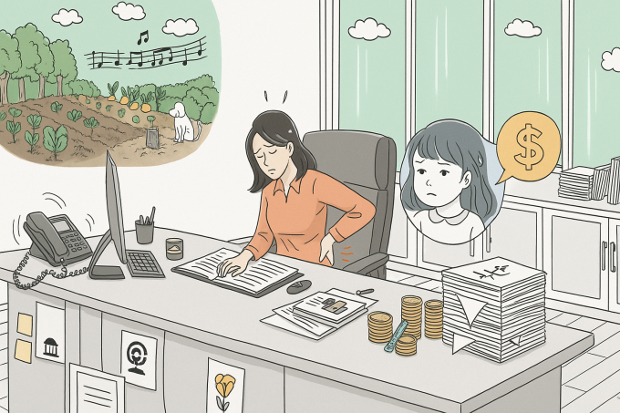 Tôi bận tới mức lên bàn đẻ vẫn nghe điện thoại của khách