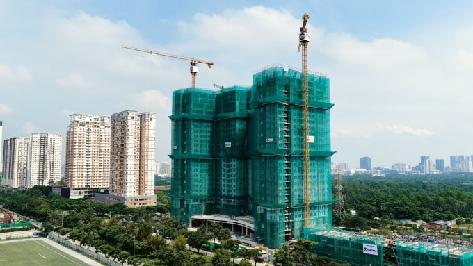 Dự án Essensia Sky trên đường Nguyễn Hữu Thọ. Ảnh: Phú Long