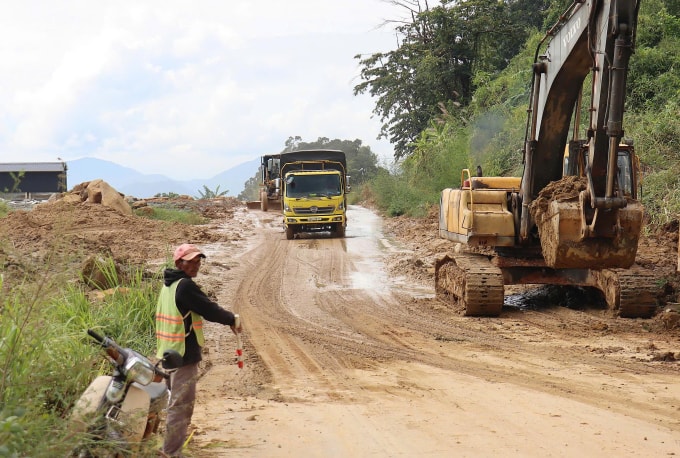 Đèo Đại Ninh đã thông tuyến, ngày 28/10. Ảnh: Khải Nguyên
