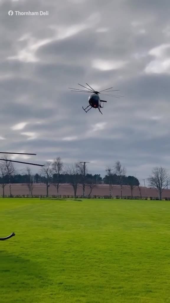 Dân làng bức xúc vì nhà giàu đáp trực thăng đi ăn nhà hàng