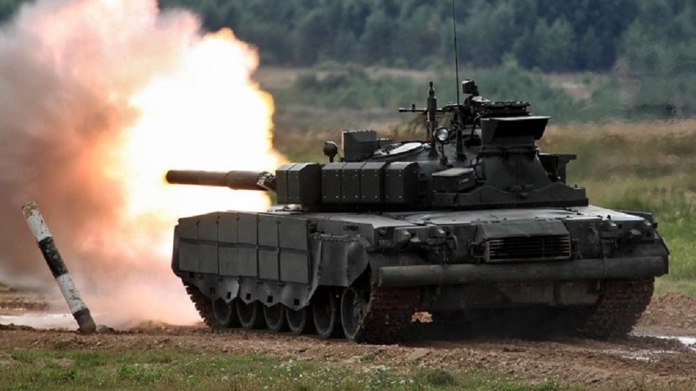 Xe tăng T-80BVM. Ảnh Military Watch