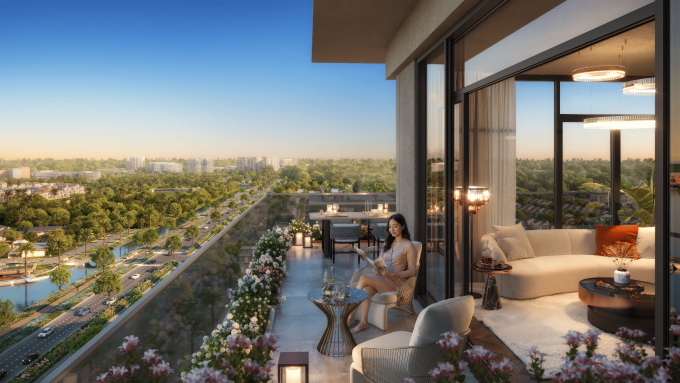 Căn hộ Solaria Rise tại cửa ngõ Tây TP HCM. Ảnh: Nam Long