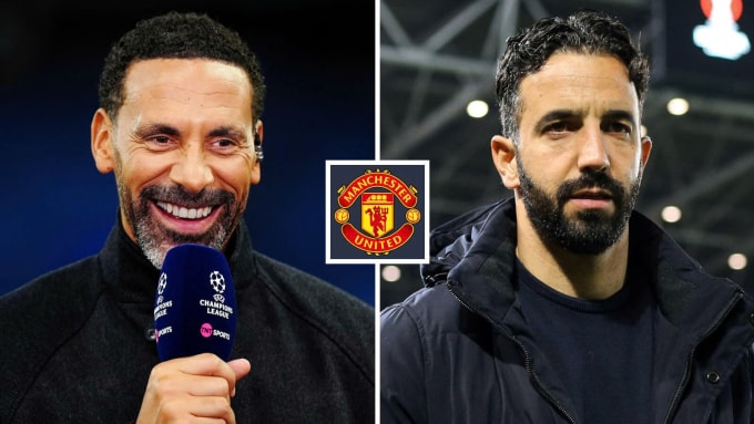 Rio Ferdinand (trái) và Ruben Amorim. Ảnh: TeamTalk