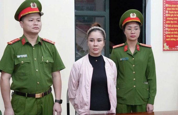 Bị can Doãn Thị Lệ Xuân tại cơ quan điều tra. Ảnh: Công an cung cấp