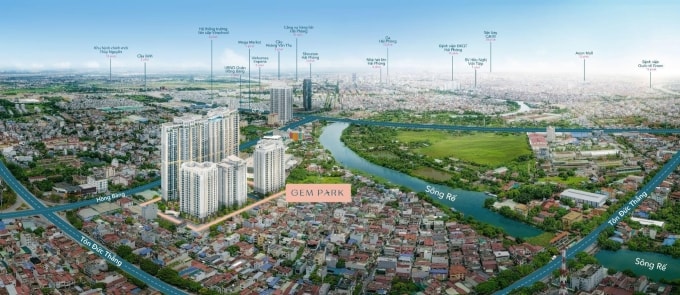 Dự án Gem Park sở hữu vị trí kết nối. Ảnh: CĐT