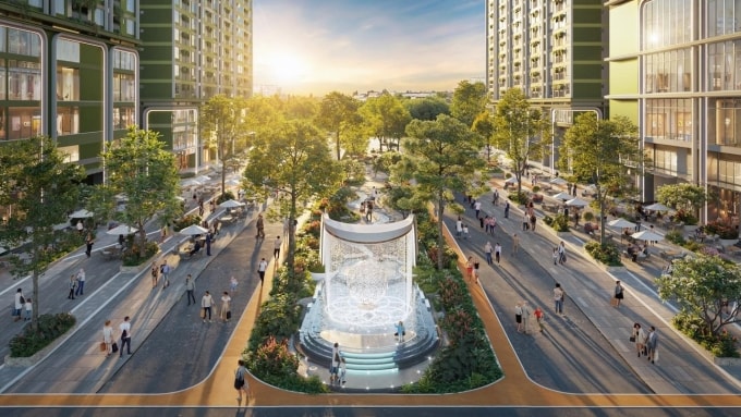 Phối cảnh công viên trung tâm tại La Pura. Ảnh: Phát Đạt