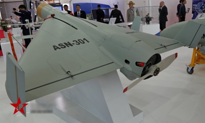 Mô hình UAV ASN-301 tại một triển lãm. Ảnh: Sino-Rus Defence