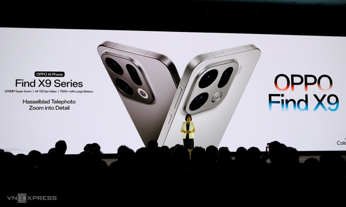 Bộ đôi Find X9 series ra mắt toàn cầu tại sự kiện diễn ra ở Barcelona (Tây Ban Nha). Ảnh: Tuấn Hưng
