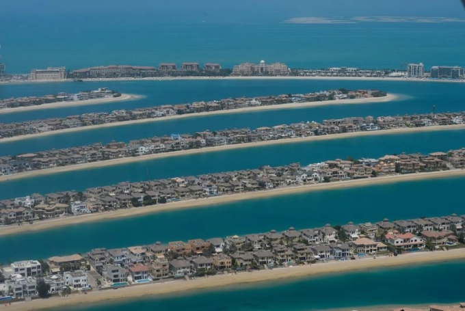 Bất động sản hạng sang tại đảo Palm Jumeirah thu hút giới thượng lưu trên thế giới. Ảnh: Gulf News