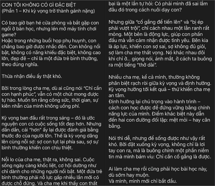 BTV Đan Lê chia sẻ về hành trình buông bỏ những kỳ vọng đặt lên con- Ảnh 5. BTV Đan Lê chia sẻ về hành trình buông bỏ những kỳ vọng đặt lên con- Ảnh 5.