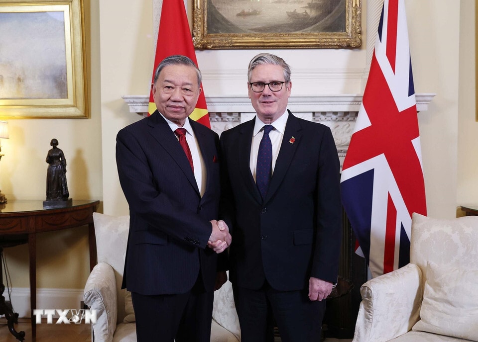 Thủ tướng Anh Keir Starmer chủ trì Lễ đón chính thức Tổng Bí thư Tô Lâm.