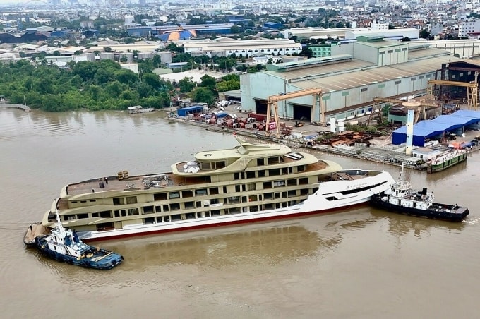 Lễ hạ thủy du thuyền lưu trú hạng sang Athena Premium, ngày 29/10. Ảnh: Athena Group