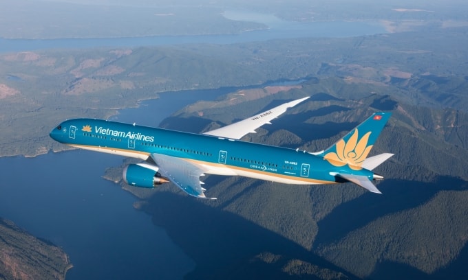 Một tàu bay thân rộng Boeing 787 của hãng hàng không Quốc gia. Ảnh: Vietnam Airlines