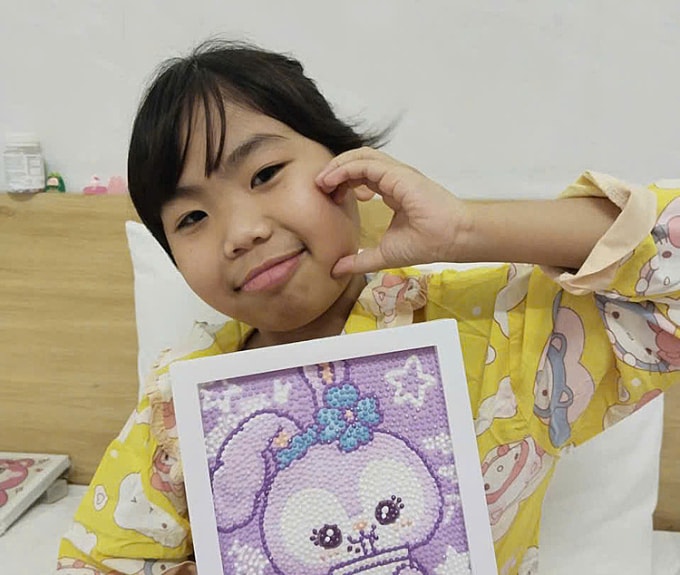 Bệnh nhi khỏe mạnh sau ghép thận. Ảnh: Gia đình cung cấp