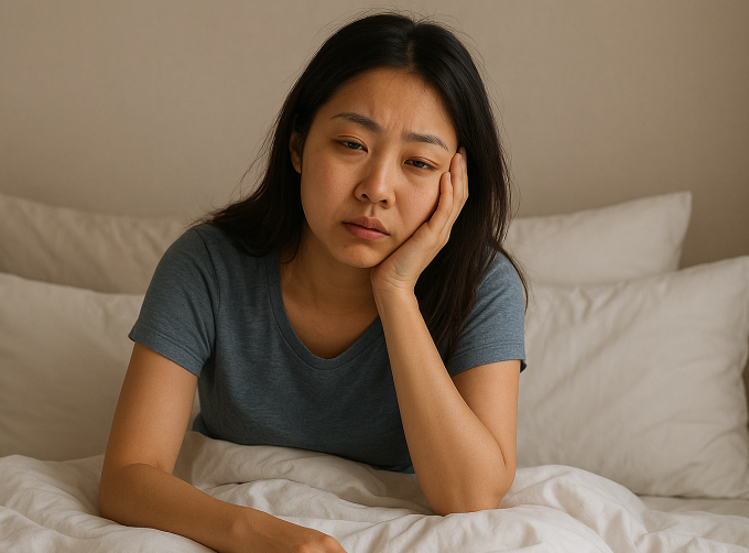 Ngưng thở khi ngủ ảnh hưởng đến khả năng tư duy. Ảnh tạo bởi AI