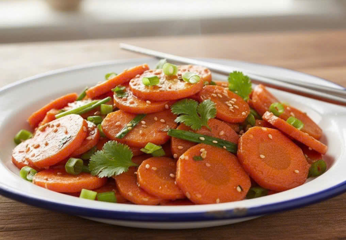 Cà rốt là thực phẩm dễ chế biến, giàu chất dinh dưỡng. Ảnh được tạo bởi AI