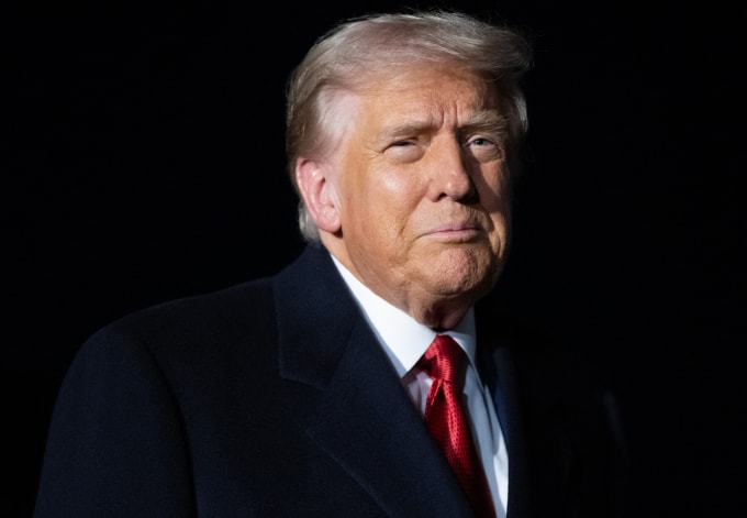 Tổng thống Donald Trump tại Bãi cỏ phía Nam Nhà Trắng ngày 24/10. Ảnh: AFP