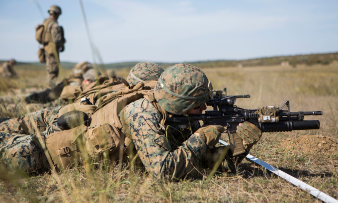Thủy quân lục chiến Mỹ trong buổi huấn luyện tại Romania hồi năm 2019. Ảnh: US Marine