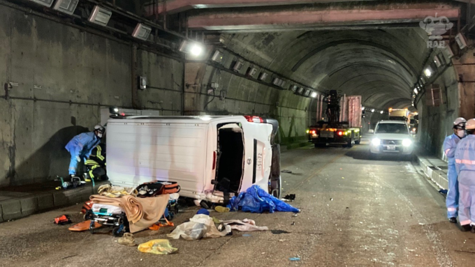 Hiện trường tai nạn ở tỉnh Aomori, Nhật Bản. Ảnh: TBS News