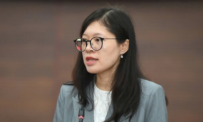 Bà Phan Thị Minh Giang, Cục phó Lãnh sự, Bộ Ngoại giao tại hội nghị ngày 30/10. Ẩnh: Hải Long