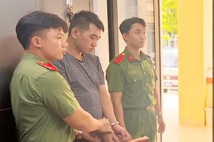 Nguyễn Anh Duy lúc bị bắt. Ảnh: Công an Gia Lai