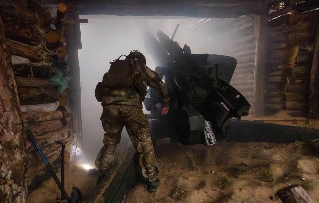 Binh sỹ Nga tại vị trí chiến đấu. Ảnh: TASS