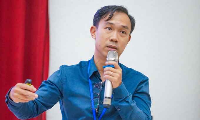 PGS.TS Nguyễn Tuấn Đức, phó trưởng khoa Công nghệ thông tin, trường Đại học Văn Lang. Ảnh: Bảo Lâm